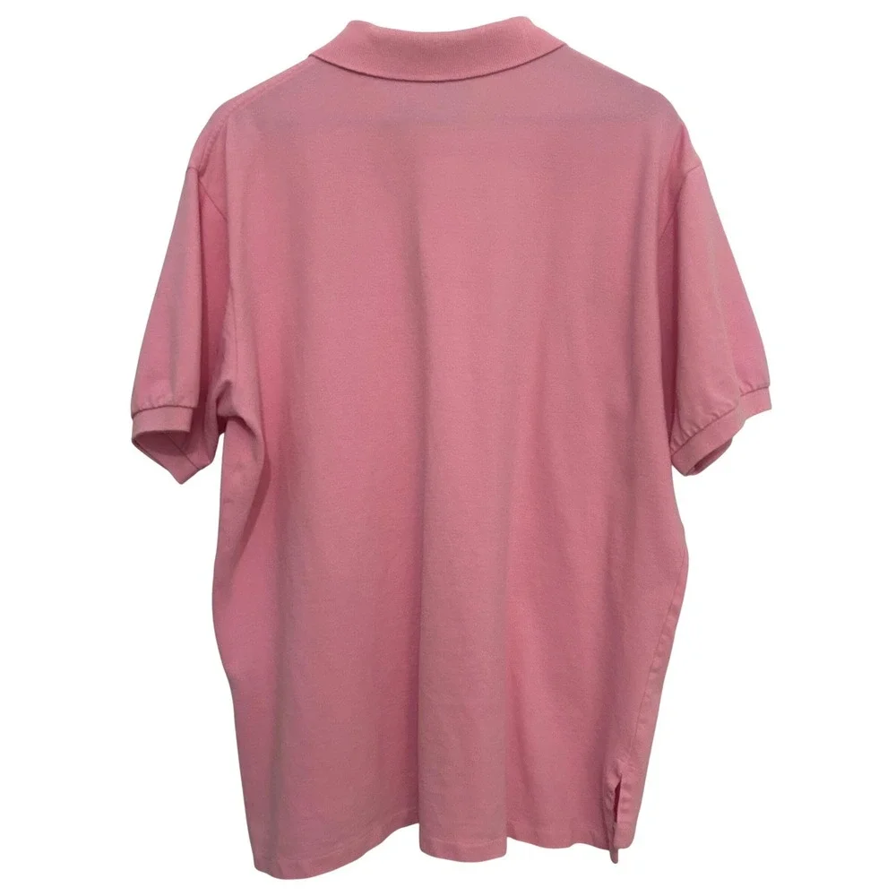 Polo‎ Ralph Lauren Mens XL Pink Short Sleeve Pique Cotton Polo Shirt Blue Pony